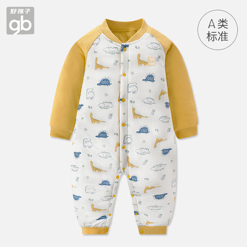 好孩子婴儿连体衣夹棉爬服保暖