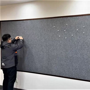 磁吸毛氈墻書法畫室墻面裝 飾國畫磁力展示書畫作品文化背景墻磁性