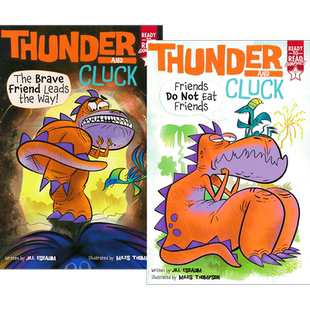 Ready To Read Level 1 Thunder and Cluck Friends Do Not Eat Friends 桑德和克拉克 全彩漫画 分级阅读1级 爆笑漫画 英文原版