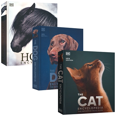 DK动物百科视觉典藏 猫 狗 马图解百科全书 新版 全彩精装大开本 科普读物 The Cat Dog Horse Encyclopedia 英文原版进口图书