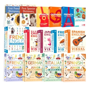 Japanese 西班牙语 Spanish French 图解词典 3个月速成教材 Chinese German 意大利语 法语 dictionary 英文原版 日语入门