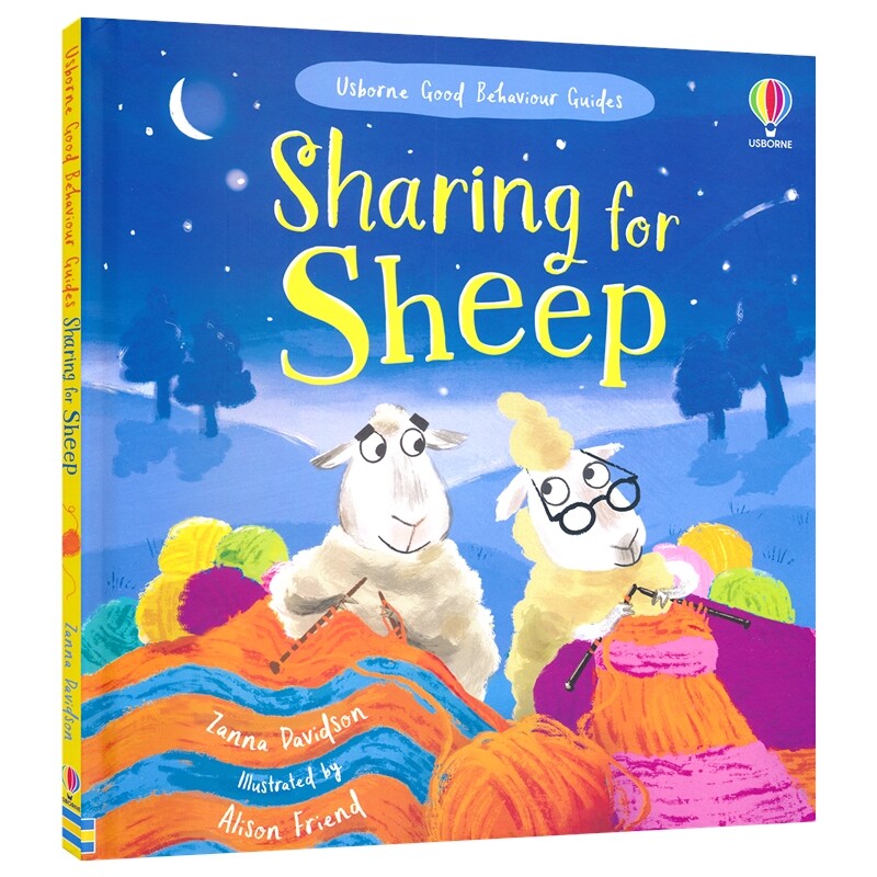 Usborne Sharing for Sheep 乐于分享的绵羊 尤斯伯恩 儿童教养绘本 品行情商 英语故事 幼儿故事图画书 英文原版进口图书