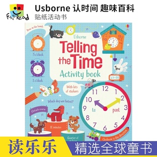 Usborne Telling the Time Activity Book 认时间 趣味百科 英语贴纸活动书 益智活动 5岁+ 英文原版进口儿童图书