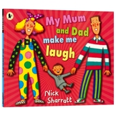 Make Laugh and Mum 睡前读物 我 英文原版 形状颜色 温馨绘本 6岁 波点妈妈和条纹爸爸 Dad 事物认知 亲子读物 进口书