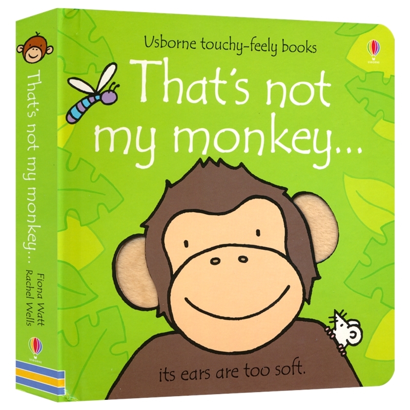 Usborne  原版英文   That's Not My Monkey  那不是我的猴子  0-6岁幼儿触觉认知趣味  触摸书获奖纸板书  进口绘本