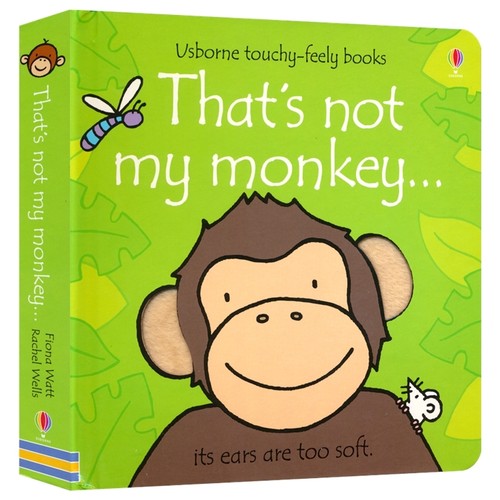 Usborne  原版英文   That's Not My Monkey  那不是我的猴子  0-6岁幼儿触觉认知趣味  触摸书获奖纸板书  进口绘本