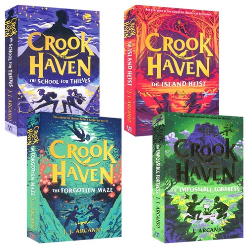 Crookhaven 盗贼学校1-4 小偷学校 被遗忘的迷宫 岛屿大劫案 奇幻冒险故事 章节小说 青少年英语课外读物 英文原版进口儿童图书