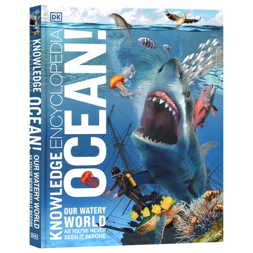 DK Knowledge Encyclopedia Ocean 海洋知识百科全书 海洋科学 极地 地图 生物科普 CGI图像 精装版 9-12岁 课外读物 英文原版进口
