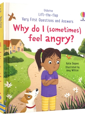 Usborne Very First Questions and Answers Why do I sometimes feel angry 尤斯伯恩 为什么我有时间会生气 纸板翻翻书 英文原版