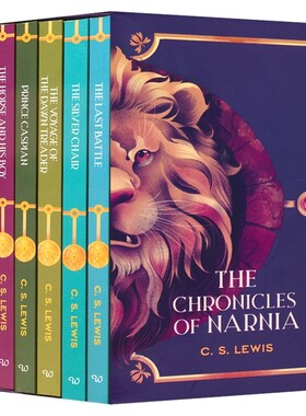 The Chronicles of Narnia 纳尼亚传奇经典版 7册盒装 奇幻魔法章节书 卡耐基文学奖 中小学生英语课外阅读 英文原版进口小说