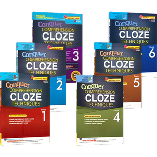 SAP Conquer Comprehension Cloze Techniques  新加坡英语攻克系列完形填空专项练习册 1-6年级 完形填词技巧提高版 英文原版进口
