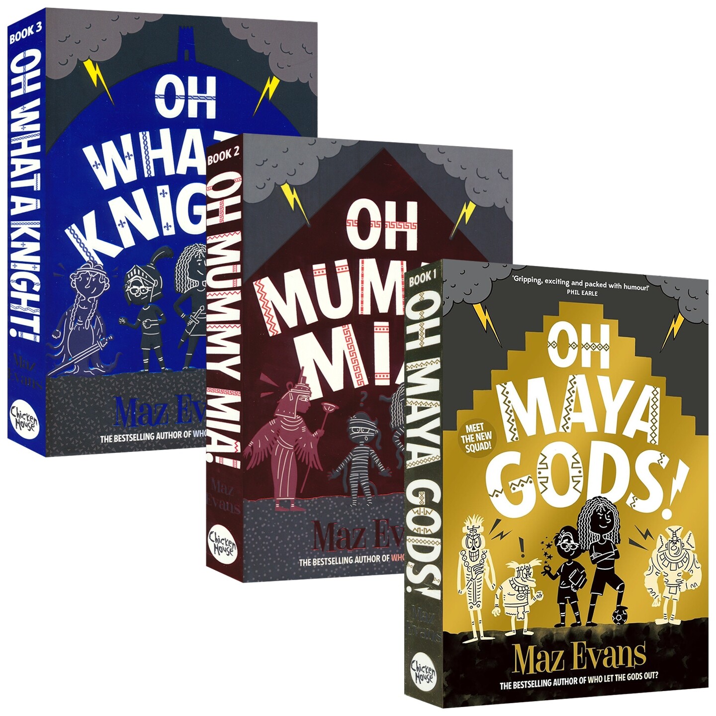 Oh Maya Gods 玛雅大冒险 诸神小队系列1-3册 幽默冒险神话故事 儿童奇幻小说 Who Let the Gods Out 衍生书 英文原版进口图书