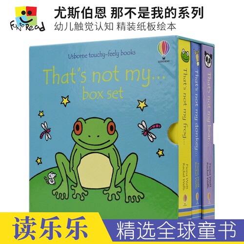 Usborne That Not My Frog, Bear, Donkey Collection 那不是我的系列 3册盒装 触觉认知  幼儿启蒙英语绘本 英文原版进口儿童图书