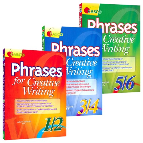 Casco Phrases For Creative Writing 1-6 新加坡英语 小学创意写作短语 1-6年级 3册 英语短语 小学英语教辅 英文原版进口书