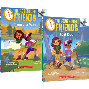 The Adventure Friends Treasure Map Lost Dog  学乐橡果 全彩桥梁书 冒险好友 藏宝图 走丢的狗 小学课外读物 英文原版进口图书