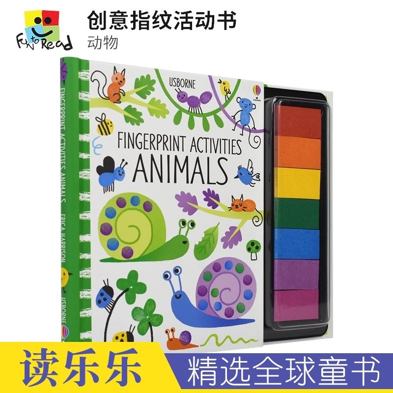 usborne fingerprint activities - animals 创意指纹英语活动书 动物