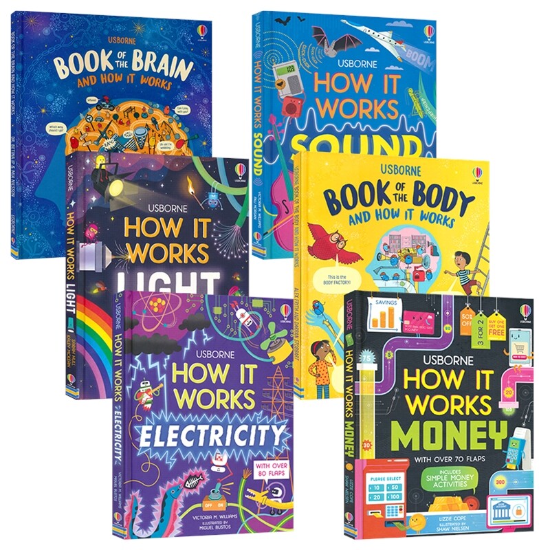 Usborne How It Works Collection 尤斯伯恩 人体大脑金钱声光电物理百科 少儿小学生科普读物 英文原版进口儿童图书