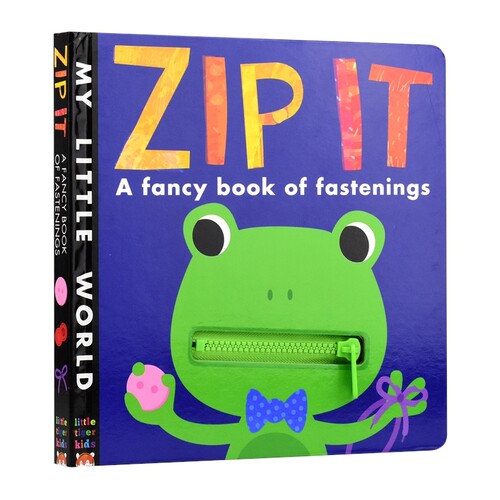 【自营】My Little World Zip It 拉拉链 系绳子 幼儿英语启蒙认知玩具书 习惯培养 精装故事绘本 英文原版进口儿童图书