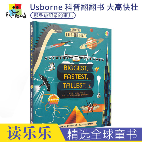 Usborne Biggest, Fastest, Highest, Strongest 尤斯伯恩翻翻书 那些破记录的事儿 儿童英语科普启蒙 英文原版进口图书