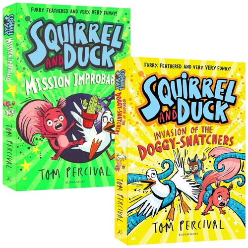 Squirrel and Duck Mission Improbable 松鼠与鸭子1-2 疯狂冒险故事 儿童章节小说故事书 小初文学 英文原版进口图书