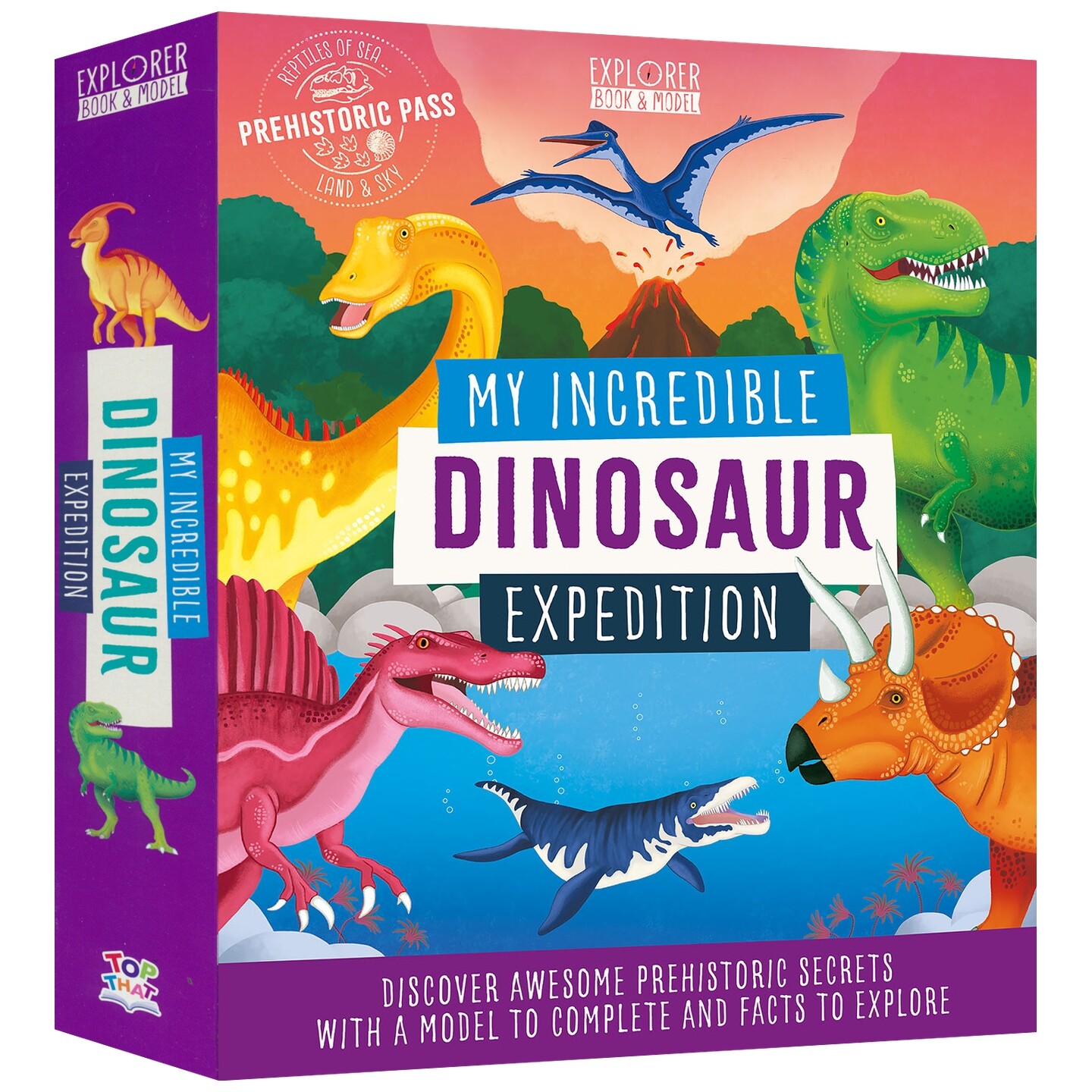 My Incredible Dinosaur Expedition 我的奇妙恐龙探险 立体模型 恐龙科普读物 儿童手工活动 立体拼图 英文原版儿童图书