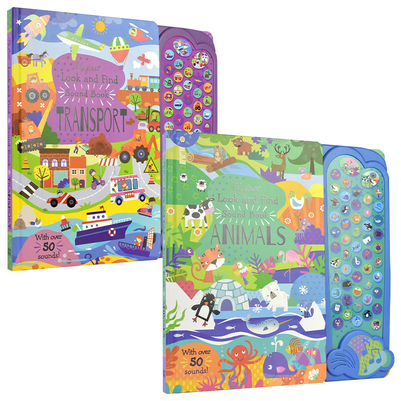 My first Look and Find Sound Book Animals Transport 动物 交通工具发声书 启蒙认知 儿童英语读物 大开本 英文原版进口图书图片
