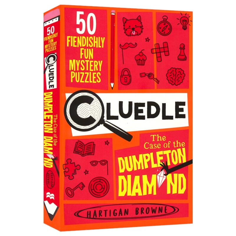 Cluedle The Case of the Dumpleton Diamond 解谜益智游戏书 邓普顿钻石案 50道推理解密谜题 英文原版进口儿童图书
