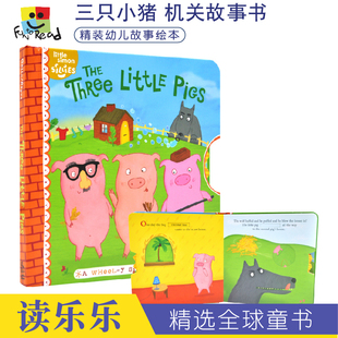 The Three Little Pigs 三只小猪反转故事 儿童经典英语童话故事 机关转盘书 英语单词游戏 幼儿互动纸板书绘本 英文原版进口图书