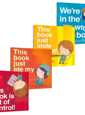 牛津精品绘本4册 This Book Just Ate My Dog 系列 这本书把我的狗吃了 互动书 英文原版进口儿童图书 英语启蒙亲子早教认知图画书