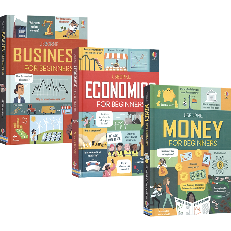 Usborne Ai Business Economics Money for Beginners 少年商学院初学者系列人工智能/金融/经济/商业/数学 科普读物 英文原版图书
