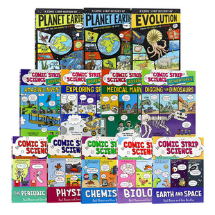 进口 恐龙到现代 Science 从大爆炸到鸟类 地球漫画史 物理生物化学地球太空 英语原版 漫画科学历史科普绘本 History Strip Comic