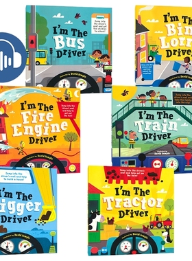 牛津精品认知绘本 I'm The Bin Lorry Driver 加油吧小司机 赠音频 垃圾车挖掘机公交车消防车 英文原版绘本 交通工具职业图画书