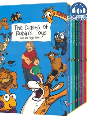 The Diaries of Robin's Toys 罗宾的玩具日记10册盒装 赠音频 简单桥梁读物 初级章节小说 黑白插图 英文原版进口图书