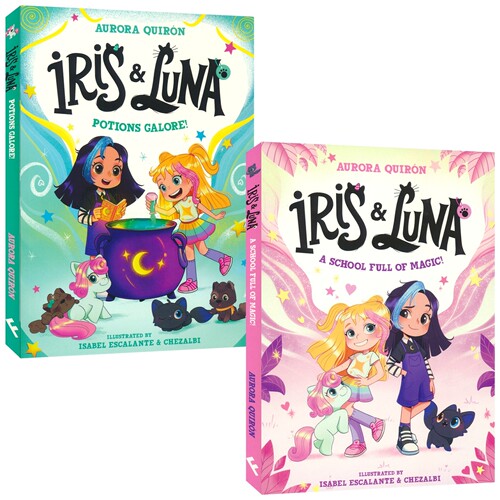 Iris and Luna 艾瑞丝与露娜1-2 魔法学校系列 双色插图桥梁书 彩色初级章节小说 小学生英语课外读物 英文原版进口儿童图书