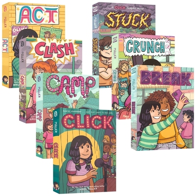 Click Graphic Novel 1-7 全彩漫画小说 中学生校园生活 青少年成长友谊课外读物 英文原版进口儿童图书