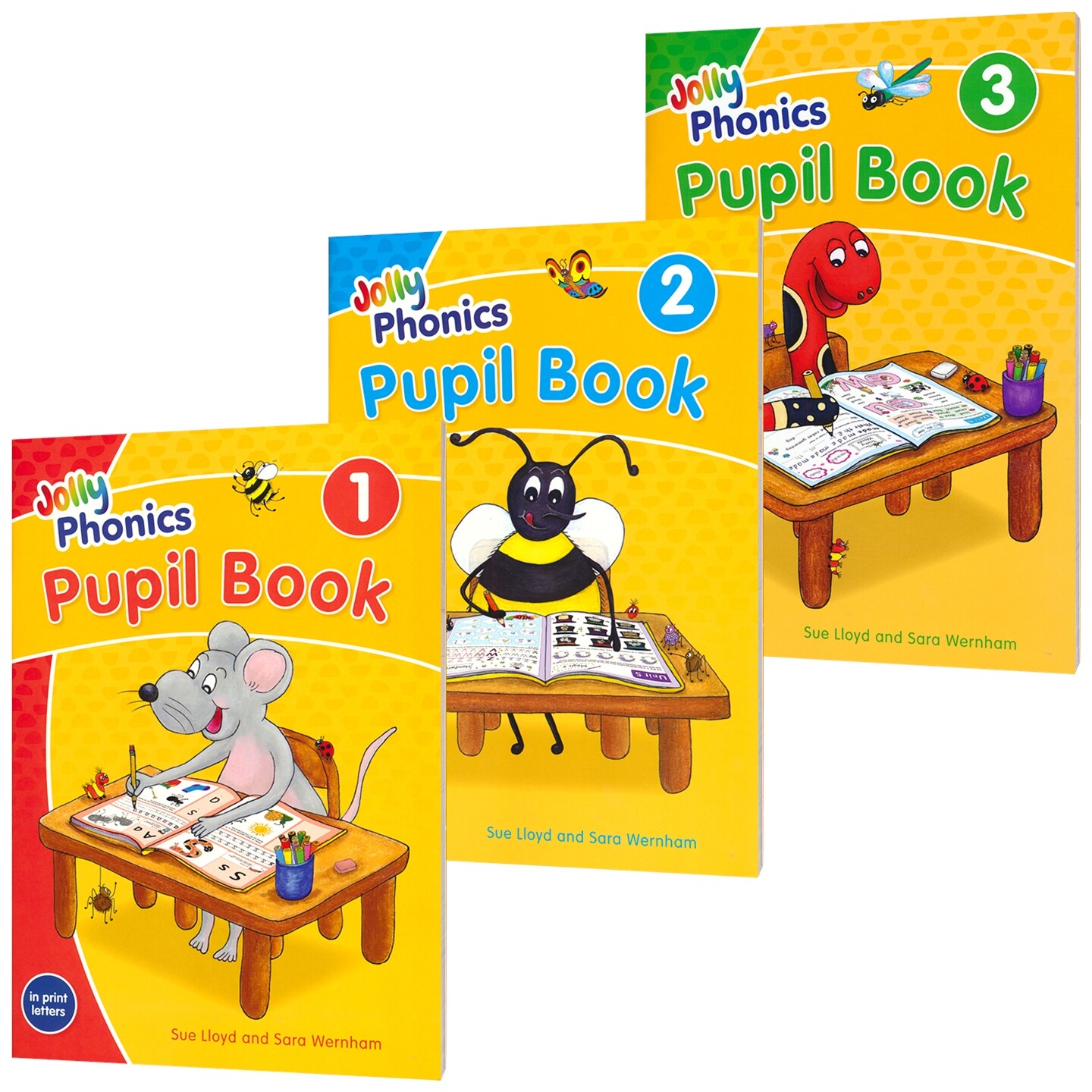 Jolly Phonics Pupil Book 欢乐自然拼读学生用书 英文原版小学练习册 1-3册 英美官方采购教材 英语趣味游戏 强化拼写能力 高频词