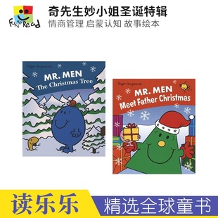 MISS MEN MR. 2册套装 故事绘本英文原版 Series 启蒙认知 Christmas 进口儿童图书 奇先生妙小姐圣诞特辑MR.MEN 情商管理 LITTLE
