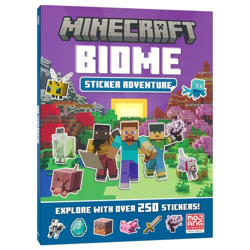 Minecraft Biome Sticker Adventure 我的世界 生物群系大冒险 贴纸活动书 儿童益智游戏 英文原版进口图书