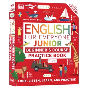 DK English for Everyone Junior Beginner's Practice Book 人人学英语:初级英语教程 配套练习册 原版音频资源 6-9岁 英文原版