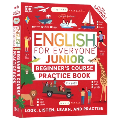 【自营】DK English for Everyone Junior  Beginner's Practice Book 人人学英语:初级英语教程 配套练习册 原版音频 英文原版