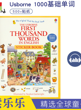 The Usborne First Thousand Words in English Sticker Book 1000个英语单词贴纸书 儿童英文 原版进口图书