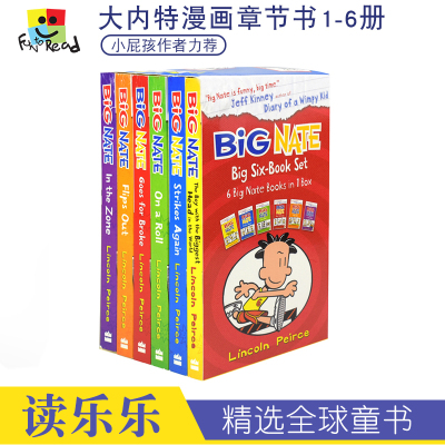 Big Nate 大内特爆笑漫画章节系列 我们班有个捣蛋王 6册盒装 儿童英语桥梁书 小学生课外读物 幽默畅销校园小说 英文原版进口图书