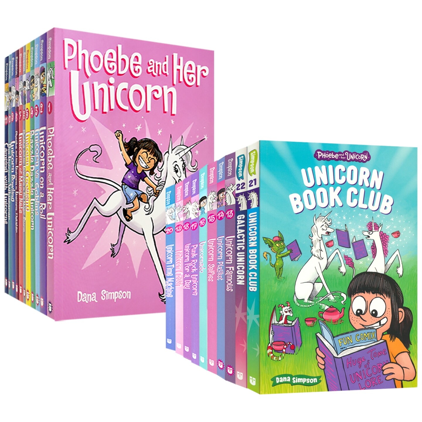 Phoebe and Her Unicorn 菲比和她的独角兽1-11 13-22 英文原版全彩漫画书 9-12岁儿童英语课外读物 友谊奇幻冒险主题
