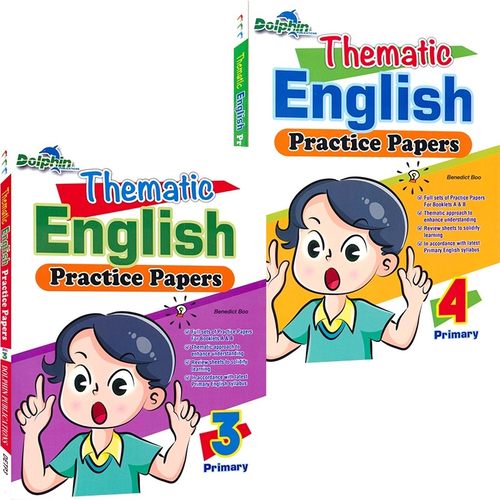 Dolphin Thematic English Practice Papers 新加坡英语 主题式英语练习试卷 评估测试卷 小学教辅 3-4年级  英文原版进口图书