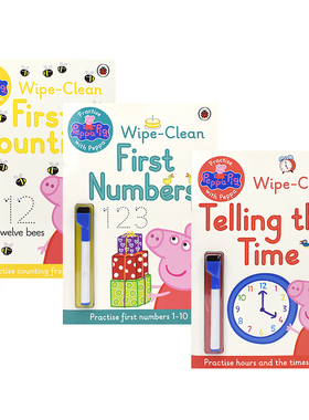Practise With Peppa Wipe-Clean Maths Collection 小猪佩奇书写 数学启蒙 儿童英语可擦活动书 英文原版进口图书