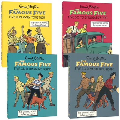 【自营】The Famous Five The Graphic Novel 五伙伴历险记漫画书1-4册 英语全彩图像小说 英文原版进口儿童图书