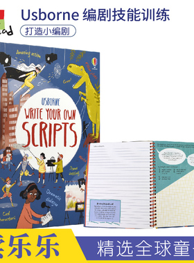 Usborne Write Your Own Scripts 尤斯伯恩 编剧技能训练 打造小编剧 8岁+ 英语文学创作指导写作工具书 英文原版进口儿童图书