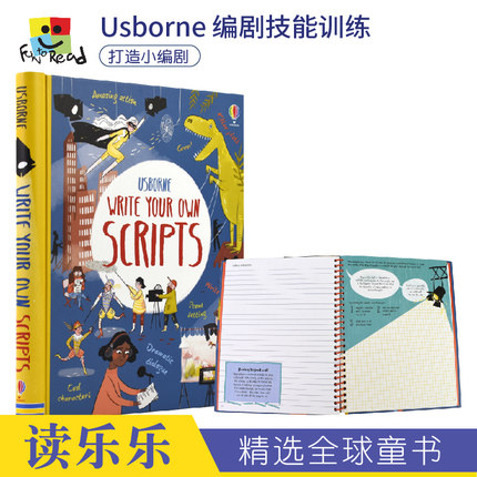 Usborne Write Your Own Scripts 尤斯伯恩 编剧技能训练 打造小编剧 8岁+ 英语文学创作指导写作工具书 英文原版进口儿童图书