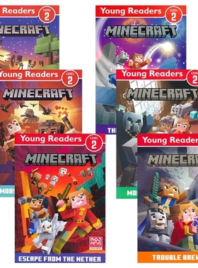 Minecraft Young Readers Level 2 Survival Mode Mobs in the Overworld 我的世界分级读物2级 Minecraft官方出品 英文原版进口