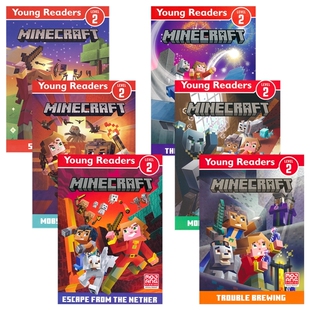 世界分级读物2级 Readers Survival Minecraft Mobs 我 Minecraft官方出品 Overworld Level the 进口 英文原版 Mode Young